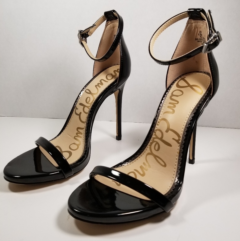 Sam Edelman Ariella Heel in Black Patent
